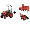 Tractor 16PK met frees en rotoreg