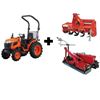 Tractor 16PK met frees en rotoreg met zaaibak