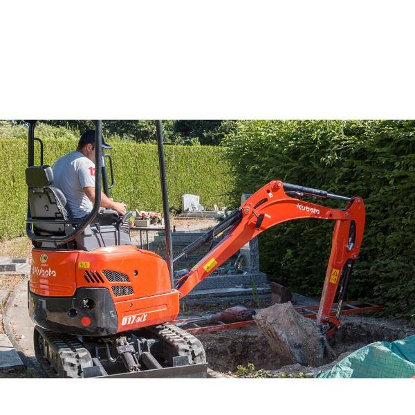 Graafmachine 1,5 ton zonder cabine